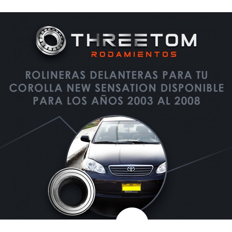 Rolinera Rueda Delantera Toyota Corolla Nueva Sensación medida 40x74x42 en marca Koyo JTEKT ALTA CALIDAD